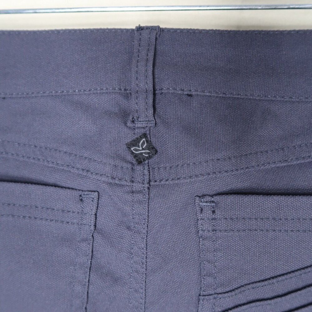 prAna Brenna Gray Moto Skinny Jeans Pants Trousers Low Rise Stretch EUC Womens 0 - Picture 9 of 14